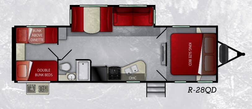 View 2019 Cruiser RV Radiance 28QD complete specs and manufacturer brochures