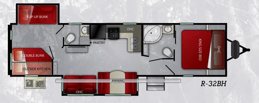 View 2019 Cruiser RV Radiance 32BH complete specs and manufacturer brochures