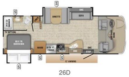 View 2019 Entegra Coach Odyssey 26D complete specs and manufacturer brochures
