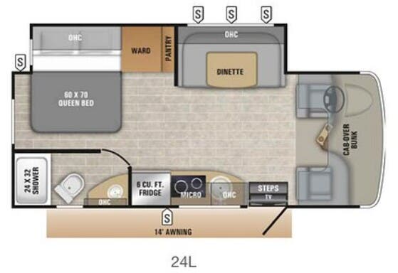 View 2019 Entegra Coach Qwest 24L complete specs and manufacturer brochures
