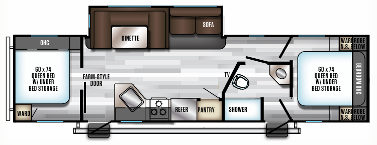 View 2019 Forest River Alpha Wolf 29DQ-L complete specs and manufacturer brochures