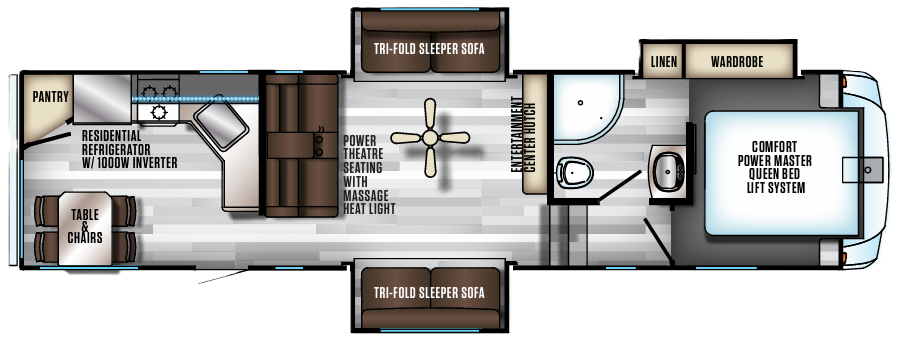 View 2019 Forest River Cherokee Arctic Wolf 305ML6 complete specs and manufacturer brochures