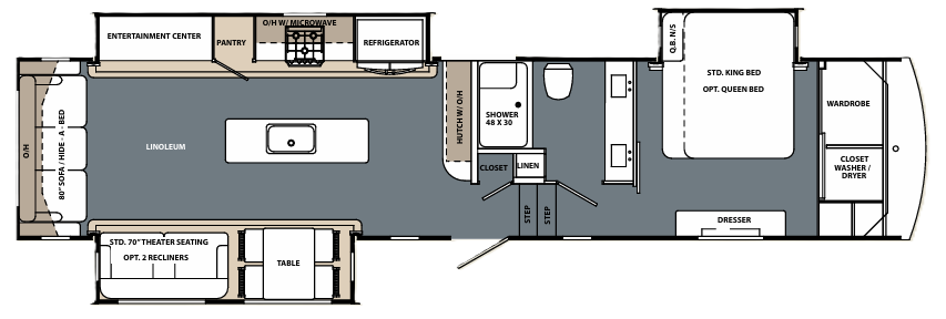 View 2019 Forest River Cardinal Limited 3600DVLE complete specs and manufacturer brochures