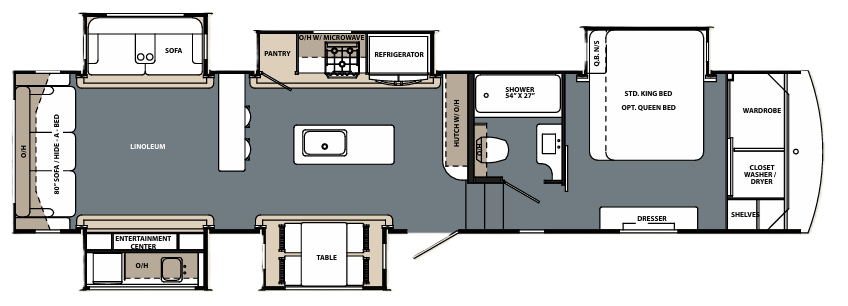 View 2019 Forest River Cardinal Limited 3800RDLE complete specs and manufacturer brochures