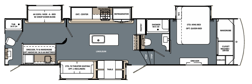 View 2019 Forest River Cardinal Limited 3830BHLE complete specs and manufacturer brochures
