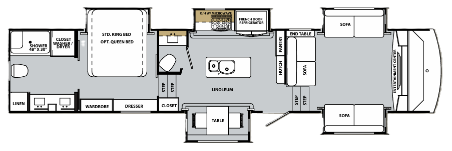 View 2019 Forest River Cardinal Luxury 3700FLX complete specs and manufacturer brochures