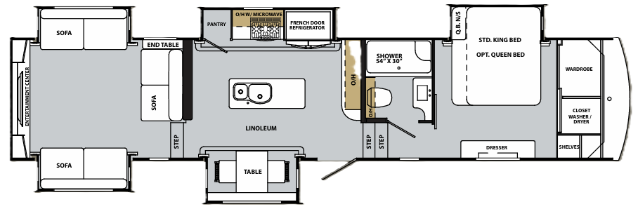 View 2019 Forest River Cardinal Luxury 3950TZX complete specs and manufacturer brochures