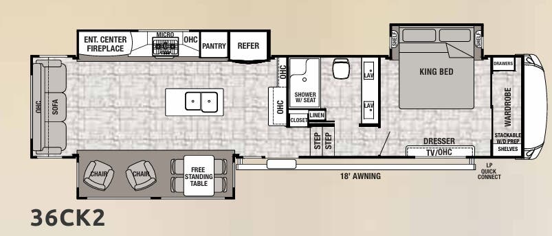 View 2019 Forest River Cedar Creek Hathaway Edition 36CK2 complete specs and manufacturer brochures