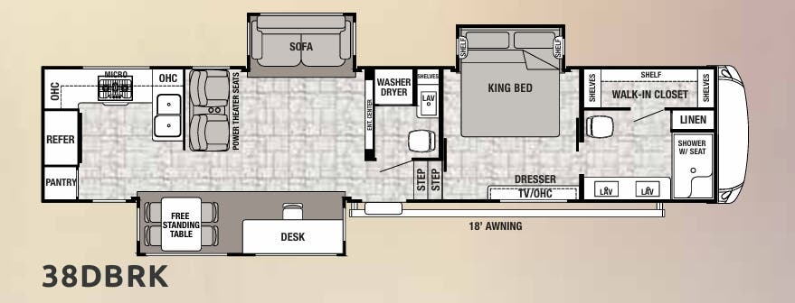 View 2019 Forest River Cedar Creek Hathaway Edition 38DBRK complete specs and manufacturer brochures