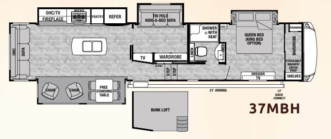 View 2019 Forest River Cedar Creek Silverback 37MBH complete specs and manufacturer brochures