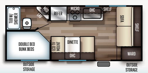 View 2019 Forest River Cherokee Grey Wolf 17BHSE complete specs and manufacturer brochures