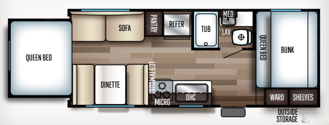 View 2019 Forest River Cherokee Grey Wolf 19SM complete specs and manufacturer brochures