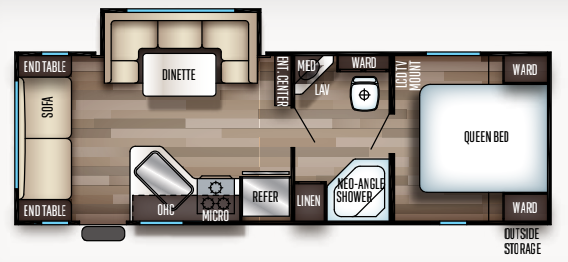 View 2019 Forest River Cherokee Grey Wolf 23MK complete specs and manufacturer brochures
