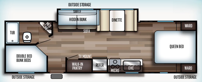 View 2019 Forest River Cherokee Grey Wolf 26CKSE complete specs and manufacturer brochures