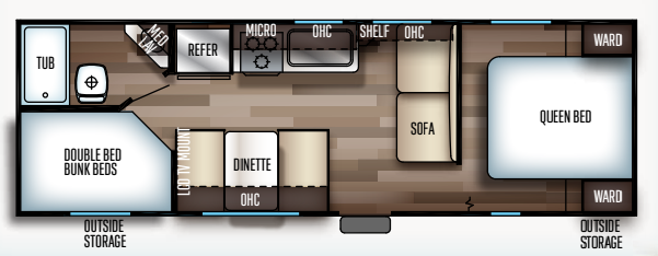 View 2019 Forest River Cherokee Grey Wolf 26DJSE complete specs and manufacturer brochures