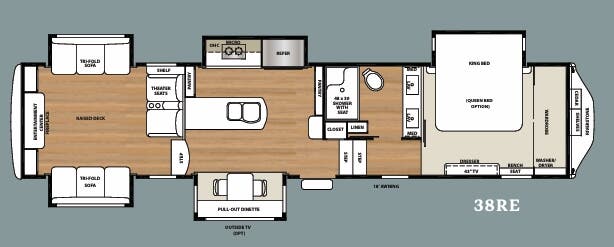 View 2019 Forest River Riverstone Legacy 38RE complete specs and manufacturer brochures