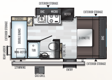 View 2019 Forest River Rockwood Geo Pro G16BH complete specs and manufacturer brochures