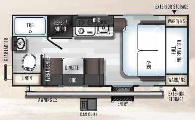 View 2019 Forest River Rockwood Geo Pro G19FD complete specs and manufacturer brochures