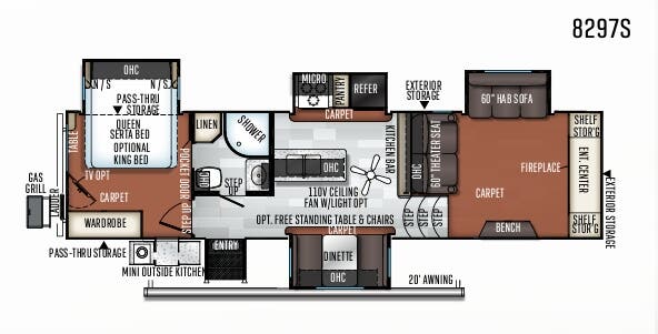 View 2019 Forest River Rockwood Signature 8297S complete specs and manufacturer brochures