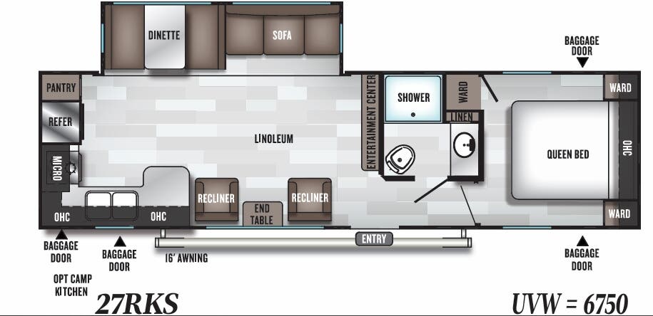 View 2019 Forest River Salem 27RKS complete specs and manufacturer brochures