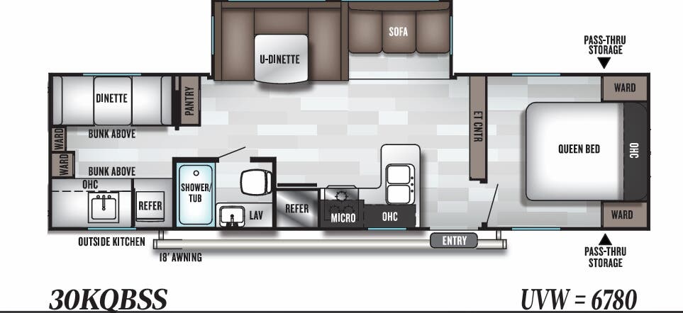 View 2019 Forest River Salem 30KQBSS complete specs and manufacturer brochures