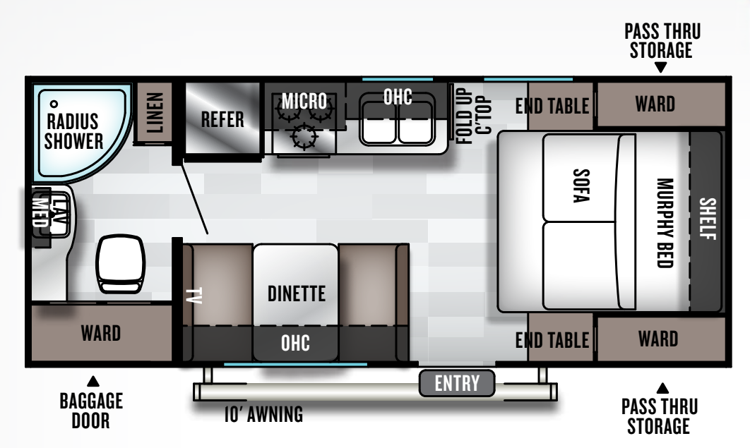 View 2019 Forest River Salem Cruise Lite 171RBXL complete specs and manufacturer brochures