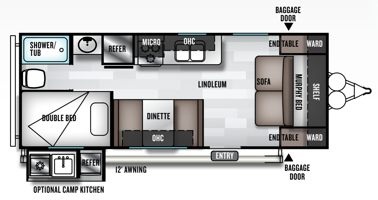 View 2019 Forest River Salem Cruise Lite 19DBXL complete specs and manufacturer brochures