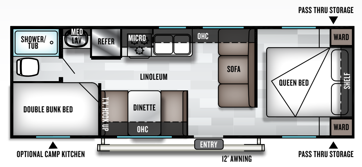 View 2019 Forest River Salem Cruise Lite 261BHXL complete specs and manufacturer brochures