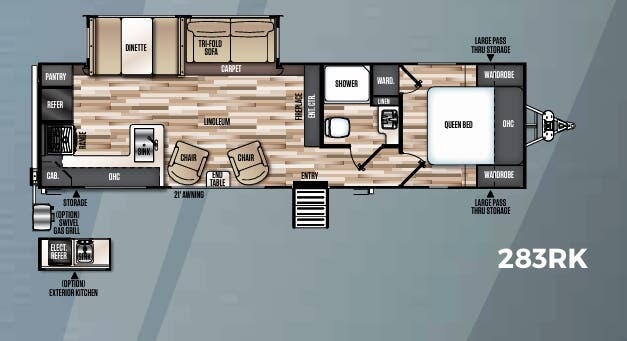View 2019 Forest River Salem Hemisphere GLX 283RK complete specs and manufacturer brochures