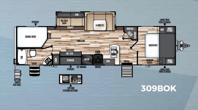 View 2019 Forest River Salem Hemisphere GLX 309BOK complete specs and manufacturer brochures