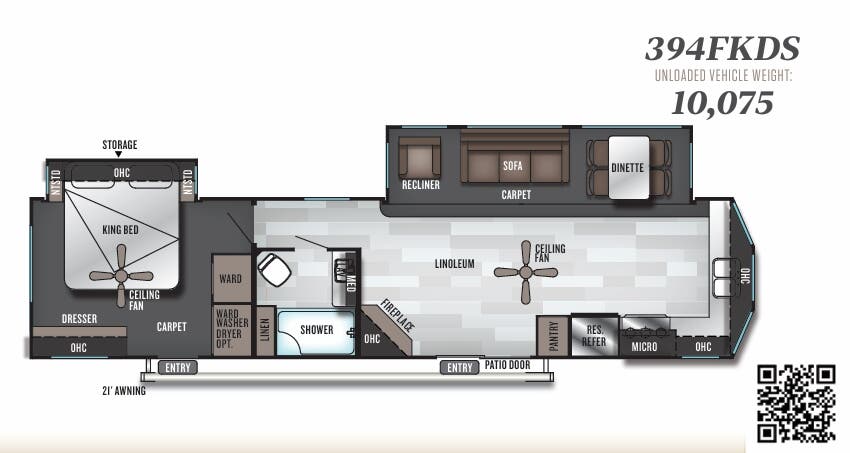 View 2019 Forest River Salem Villa Estate 394FKDS complete specs and manufacturer brochures
