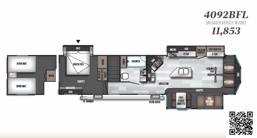 View 2019 Forest River Salem Villa Estate 4092BFL complete specs and manufacturer brochures