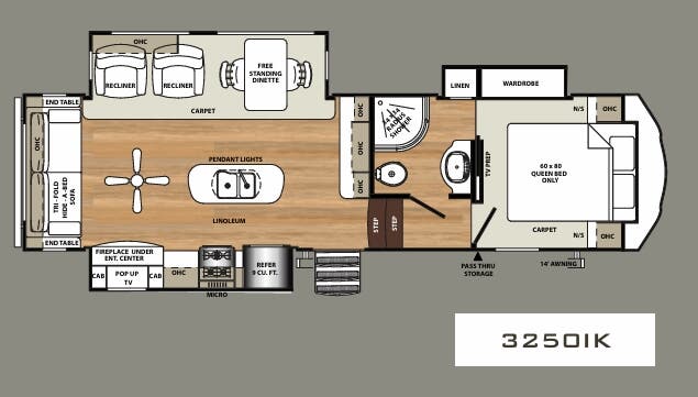View 2019 Forest River Sandpiper HT 3250IK complete specs and manufacturer brochures