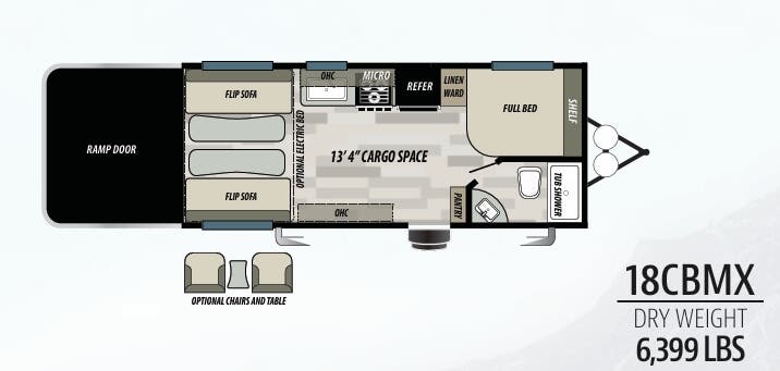 View 2019 Forest River Shockwave 18CBMX complete specs and manufacturer brochures