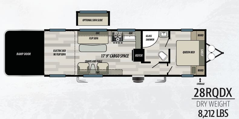 View 2019 Forest River Shockwave 28RQDX complete specs and manufacturer brochures