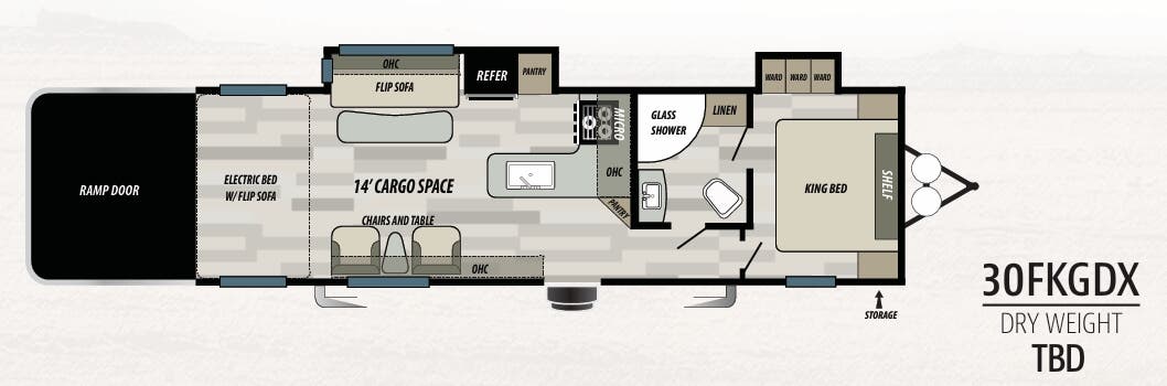 View 2019 Forest River Shockwave 30FKGDX complete specs and manufacturer brochures