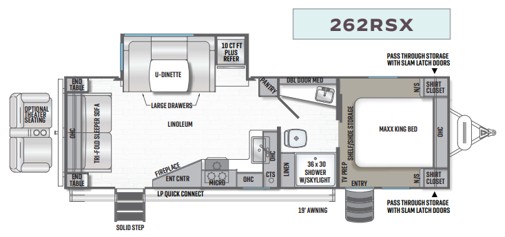 View 2019 Forest River Wildcat Maxx 262RSX complete specs and manufacturer brochures