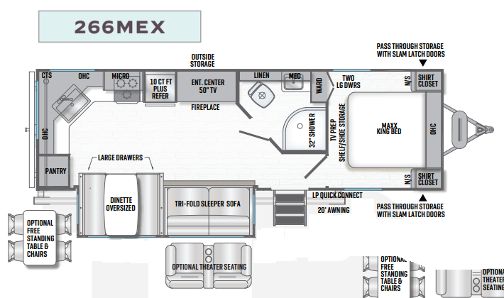 View 2019 Forest River Wildcat Maxx 266MEX complete specs and manufacturer brochures