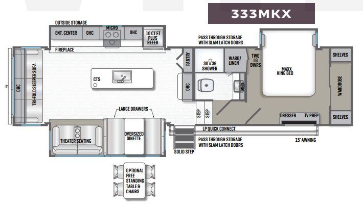 View 2019 Forest River Wildcat Maxx 333MKX complete specs and manufacturer brochures