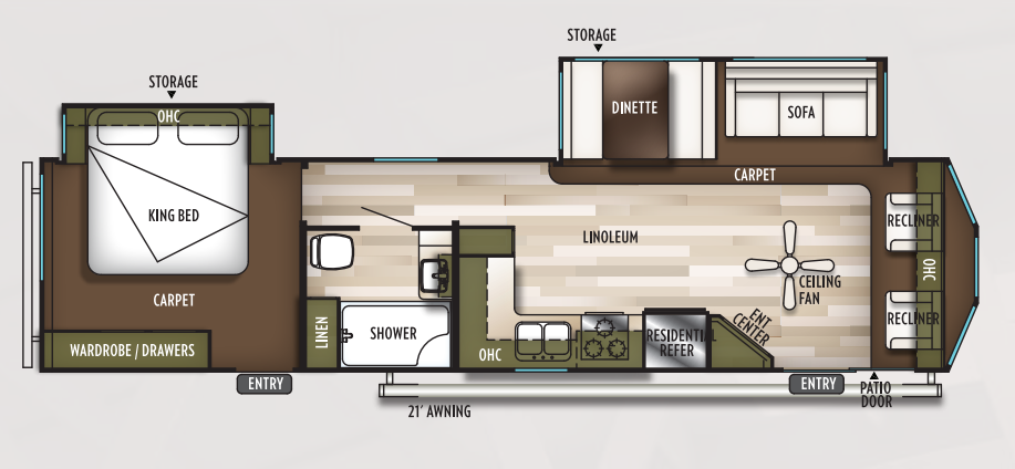 View 2019 Forest River Wildwood DLX 353FLFB complete specs and manufacturer brochures