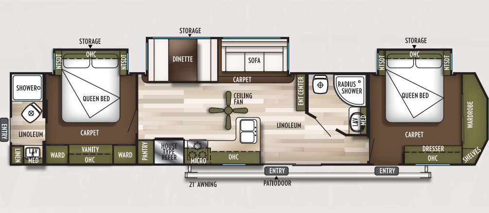 View 2019 Forest River Wildwood DLX 4002Q complete specs and manufacturer brochures
