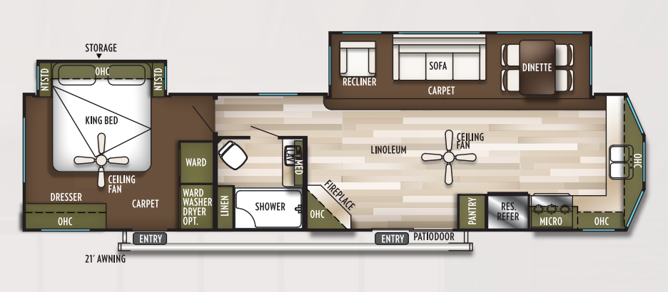 View 2019 Forest River Wildwood Lodge 394FKDS complete specs and manufacturer brochures