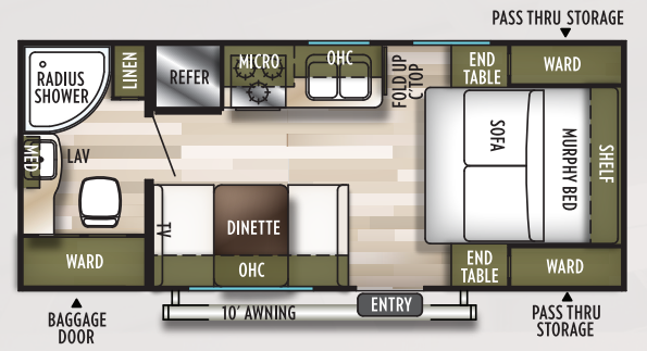 View 2019 Forest River Wildwood X-Lite 171RBXL complete specs and manufacturer brochures