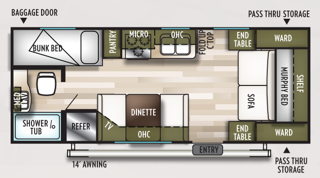 View 2019 Forest River Wildwood X-Lite 201BHXL complete specs and manufacturer brochures