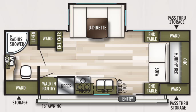 View 2019 Forest River Wildwood X-Lite 233RBXL complete specs and manufacturer brochures