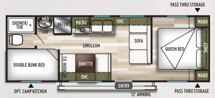 View 2019 Forest River Wildwood X-Lite 261BHXL complete specs and manufacturer brochures