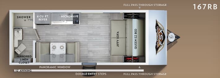 View 2019 Forest River Wildwood X-Lite FSX 167RB complete specs and manufacturer brochures