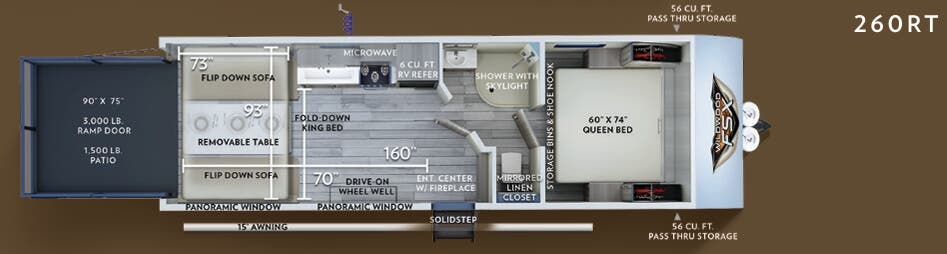 View 2019 Forest River Wildwood X-Lite FSX 260RT complete specs and manufacturer brochures