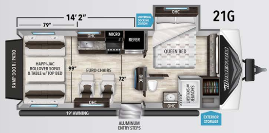 View 2019 Grand Design Momentum G-Class 21G complete specs and manufacturer brochures