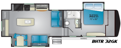 View 2019 Heartland Bighorn Traveler 32 GK complete specs and manufacturer brochures